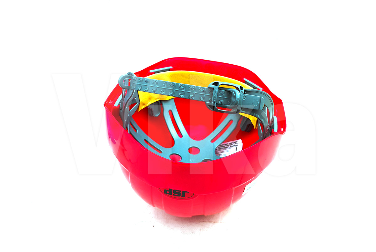 Kask ochronny czerwony rozmiar więźby